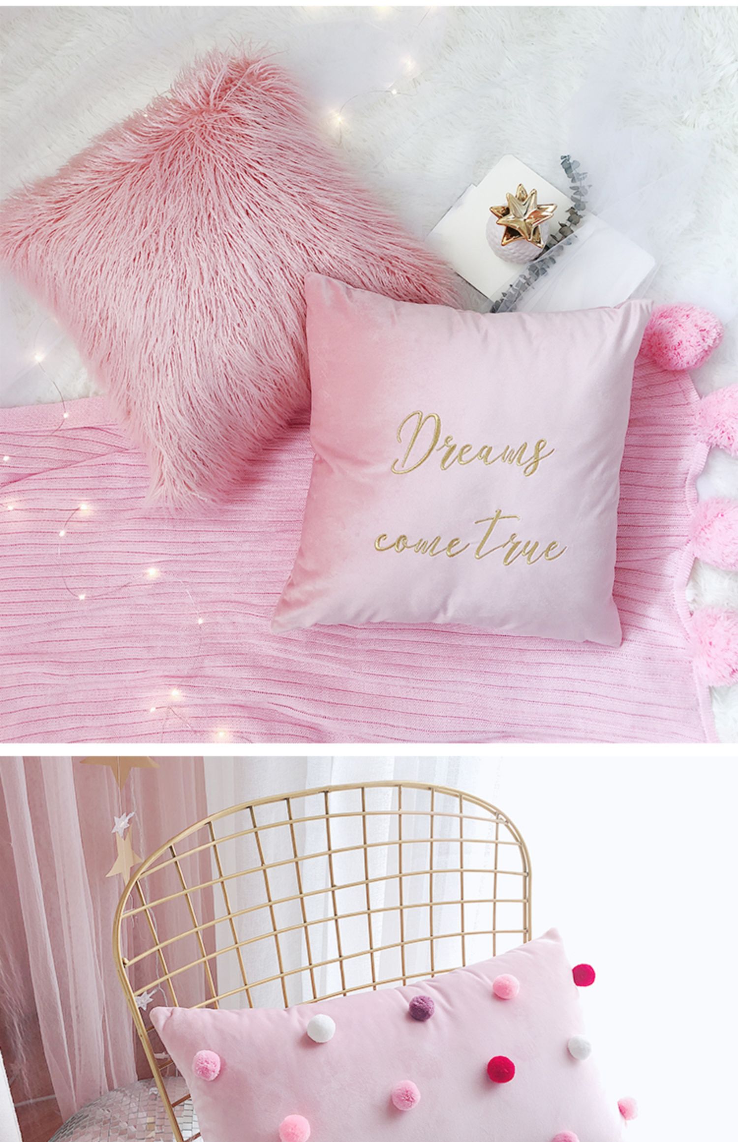 Gối màu hồng công chúa gió dễ thương cô gái trái tim đệm Bắc Âu flamingo lưới màu đỏ sofa ôm gối - Trở lại đệm / Bolsters gối kèm chăn