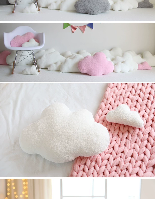 Handmade gối nữ in lưới màu đỏ cô gái trái tim sofa đệm mây mây trắng ngủ trưa gối gối - Trở lại đệm / Bolsters