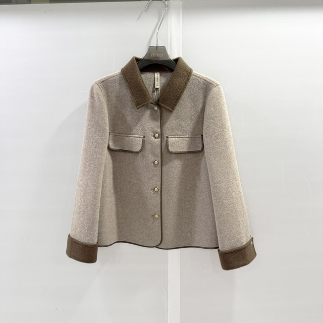 The Same Model as in the Mall, Mw6632L New 2025 Winter Fashion, Elegant, Simple, Versatile, Short Double-Sided Wool Coat