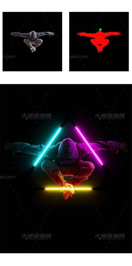 极品PS动作－霓虹灯光(GIF动画/含高清视频教程)：Gif Animated Neon Light Photoshop Action