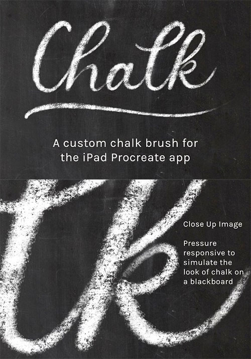极品Procreate笔刷－粉笔效果：Procreate Chalk Brush