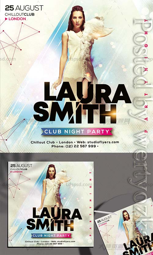 高级俱乐部派对传单PSD模板：Club_Night_Party - Premium flyer psd template