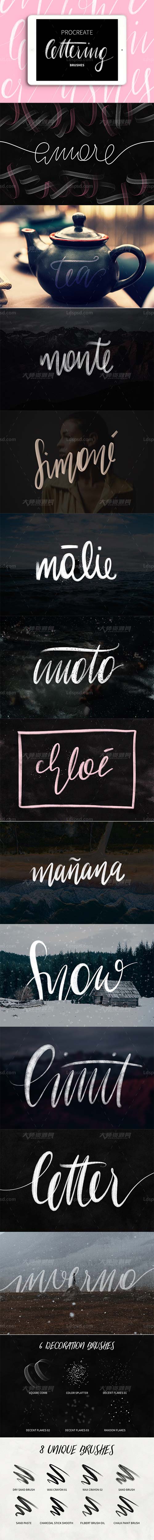 Procreate Brush Box Vol. 03,极品Procreate笔刷－14支手绘效果