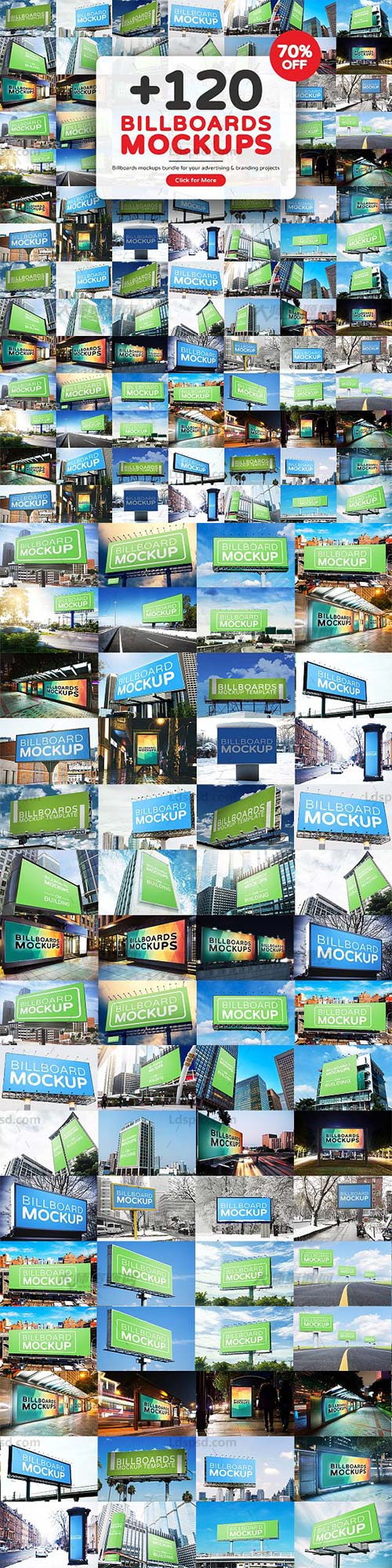 Billboards Mock-ups Big Bundle,10套户外广告牌模型大合集