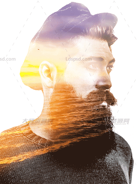 Animated Double Exposure Photoshop Action,极品PS动作－动态双重曝光(GIF动画)