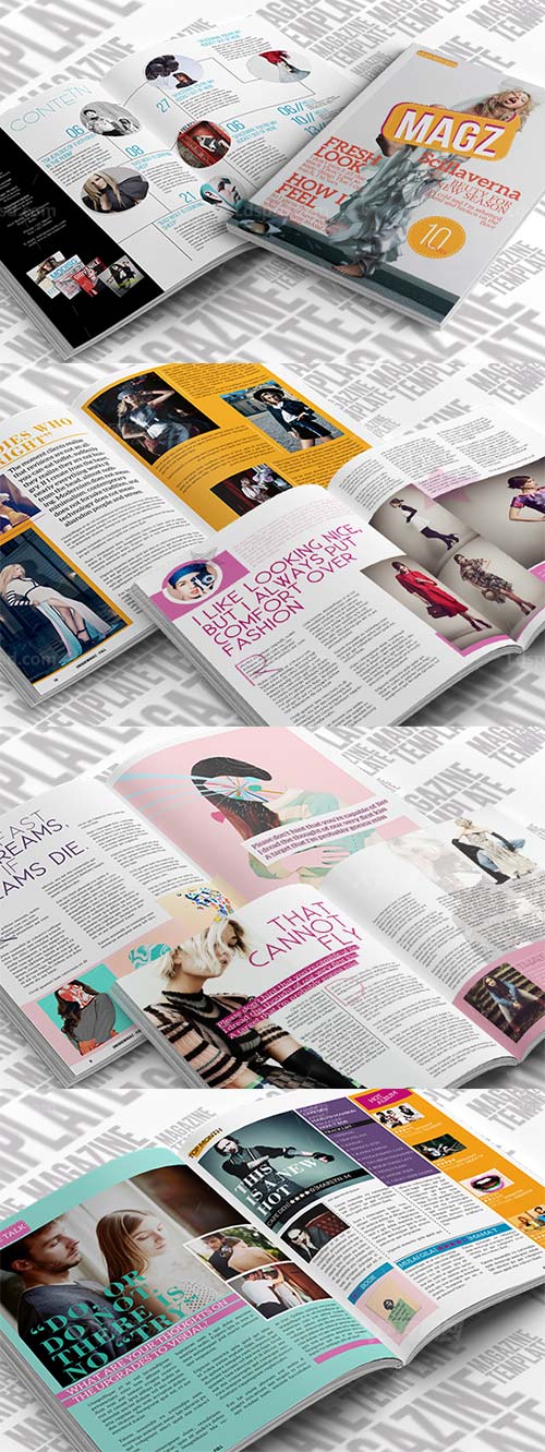 Indesign Magazine Template,indesign模板－商业杂志(通用型)