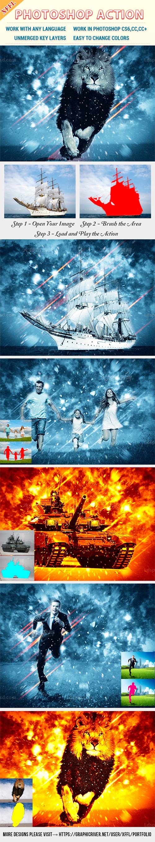 Spectacular Storm Photoshop Action,极品PS动作－雪暴来袭(含高清视频教程)