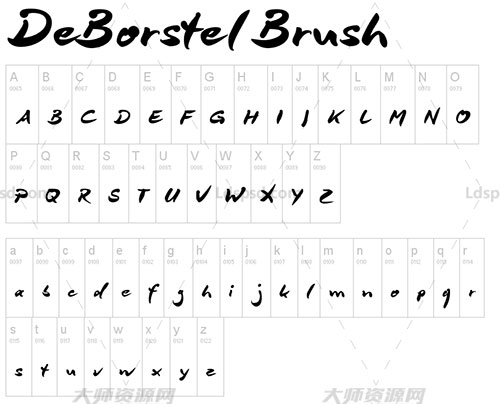 DeBorstel Brush,不错的英文书法字体