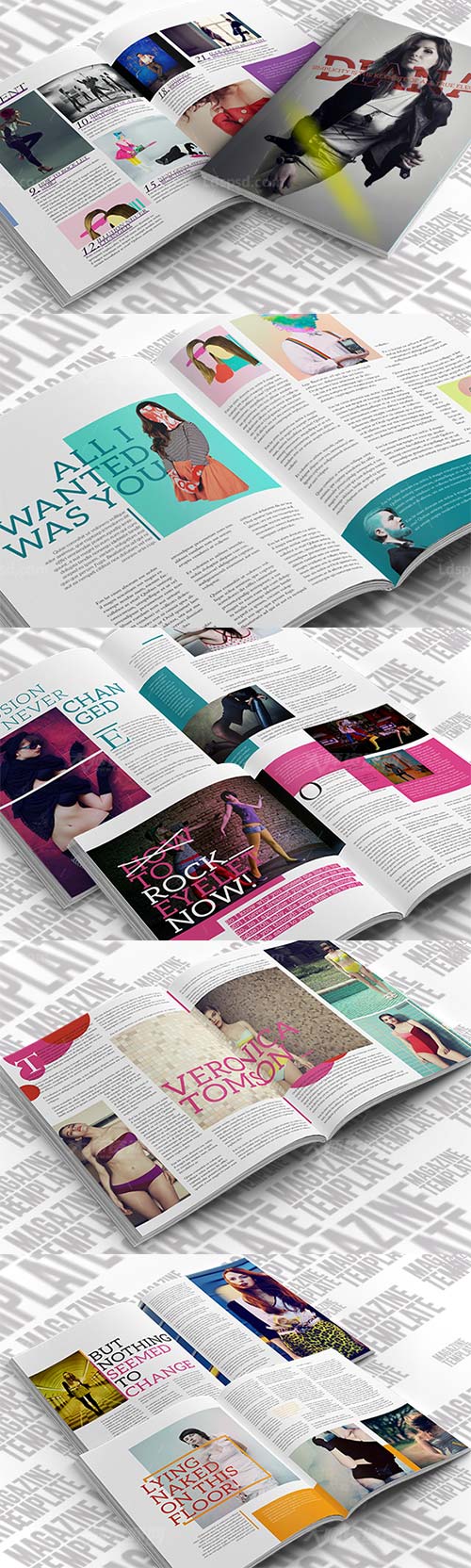 Indesign Magazine,indesign模板－商业杂志(通用型)