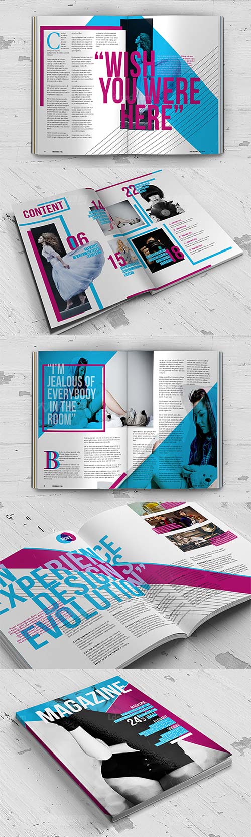 Stylish Magazine InDesign,indesign模板－时尚杂志(通用型)