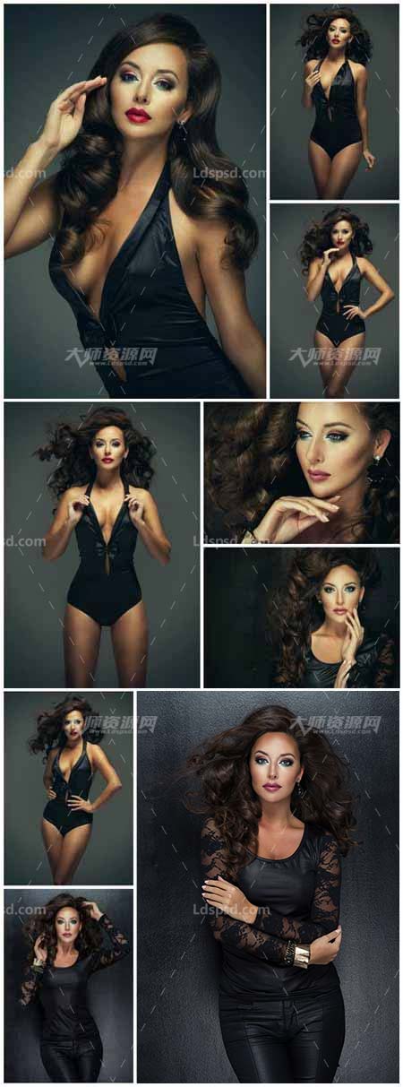 Portrait of a beautiful sexy woman,9张高清的性感十足的美女图片