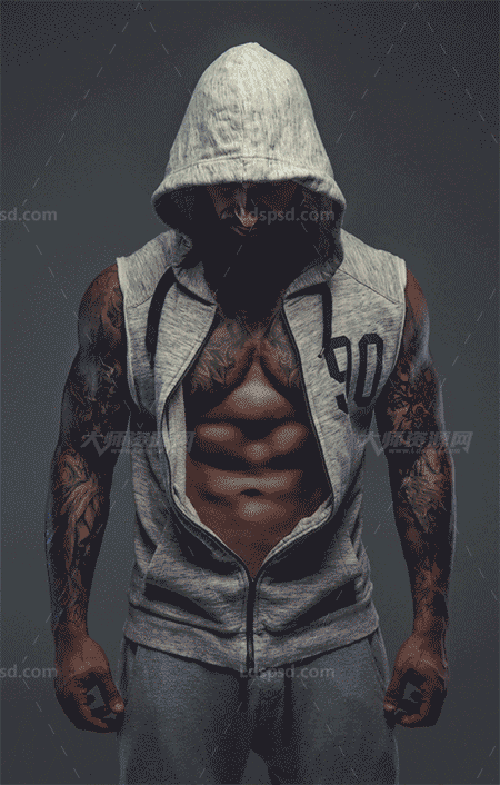 极品PS动作－电光流动(GIF动画/含高清视频教程)：Electricity Animated Photoshop Action