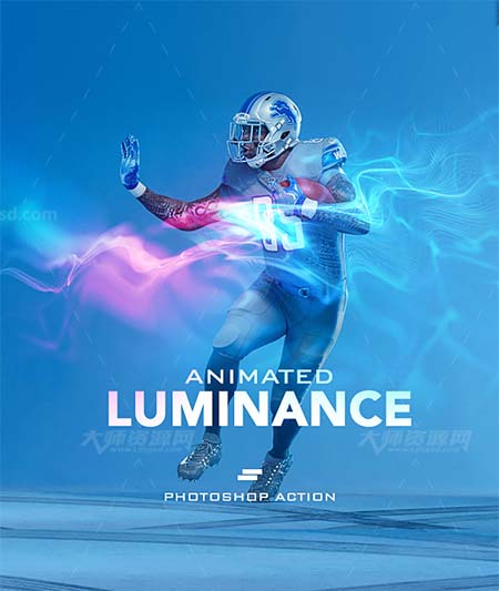 极品PS动作－光效撩动(含高清视频教程)：Gif Animated Luminance Photoshop Action