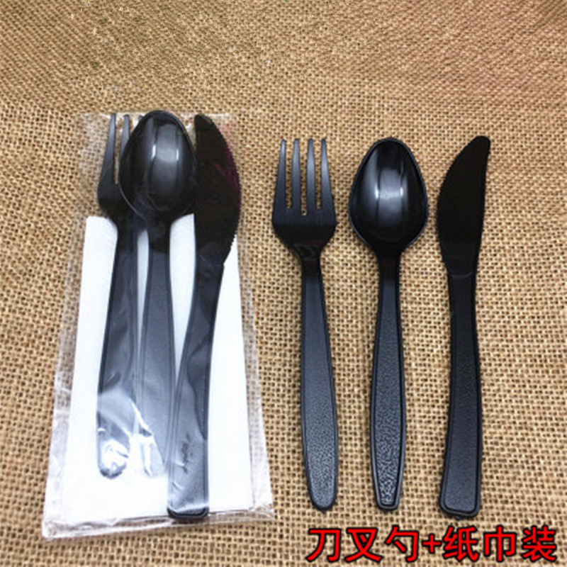 1000 sets of disposable knives, forks, spoons, cutlery, individually packaged plastic western knives and forks, two-piece sets of steak pizza knives and forks