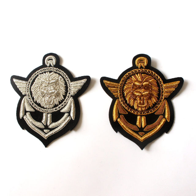 The star with the European design Balmain lion head eagle element Indian silk embroidery DIY badge leather cloth sticker