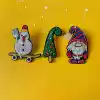 French design Fairy tale Christmas tree Snowman Christmas Old Man Dwarf Cute brooch pin Couple accessories Collar pin