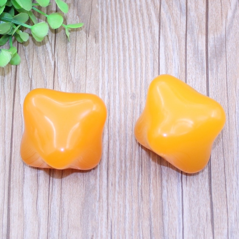 Resin hexagonal ball, beeswax three-finger handball massager, exercise finger massager, palm massage ball