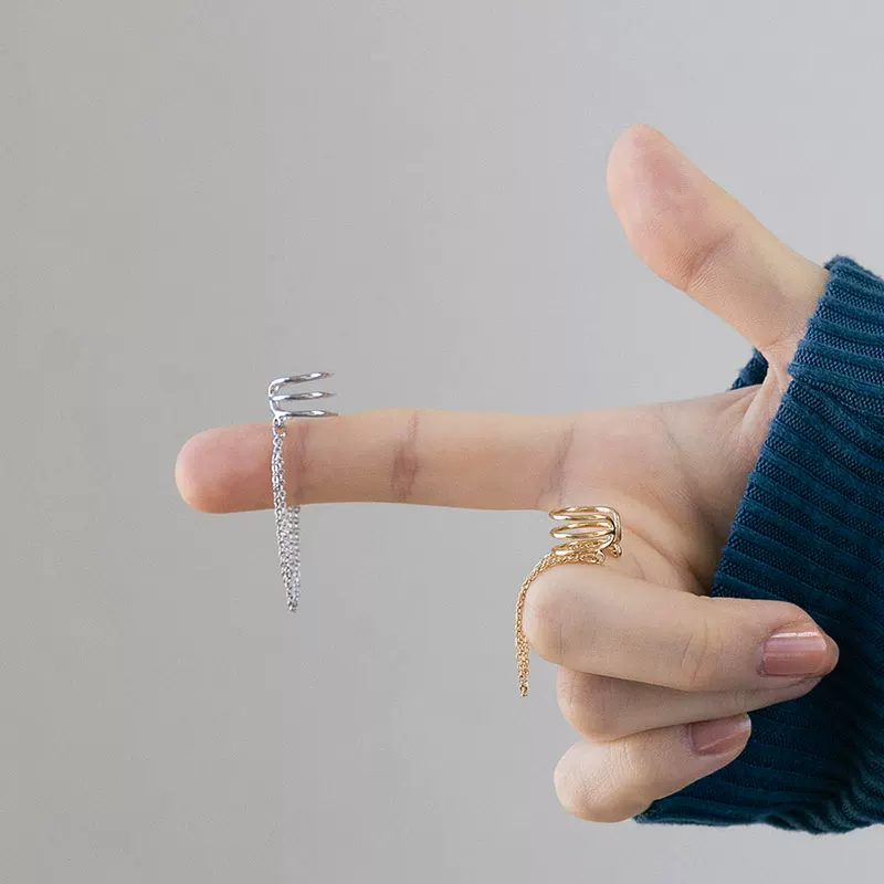 Группа ENHYPEN, одно и то же earrings, цепочка третьей линии, простой холодный воздух, серьги-клипсы и украшения уха