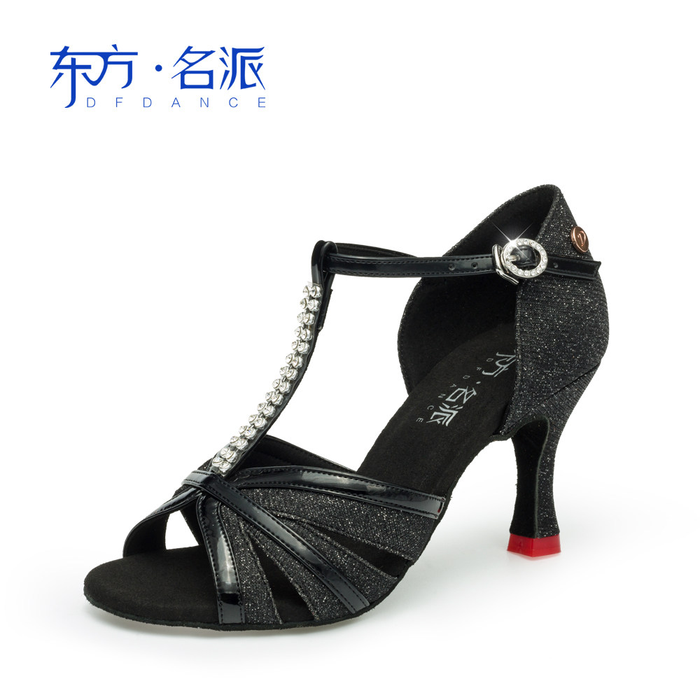 Oriental famous Latin shoes female adult high and satin soft soles dance shoes