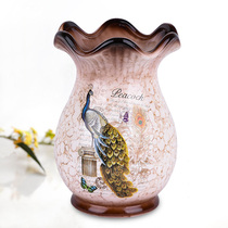 European-style ceramic vase ornaments living room insert dry flower art Jingdezhen home dining table creative decoration vase