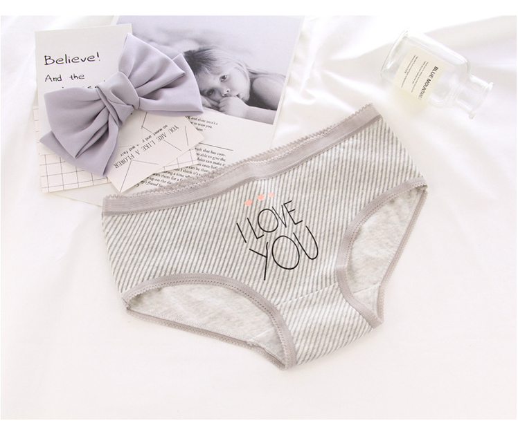 Quần lót nữ cotton eo thấp nữ cotton cotton sinh viên dễ thương thoải mái thoáng khí tam giác quần short đầu đồ lót xuất khẩu