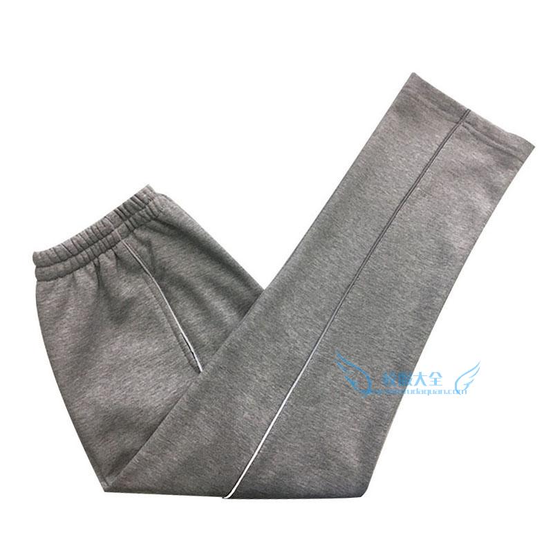 Tùy chỉnh mùa hè cotton siêu mỏng màu xám sinh viên cộng với dải phản quang quần thể thao đồng phục thẳng trường lỏng quần nam và nữ cửa hàng quần áo trẻ em