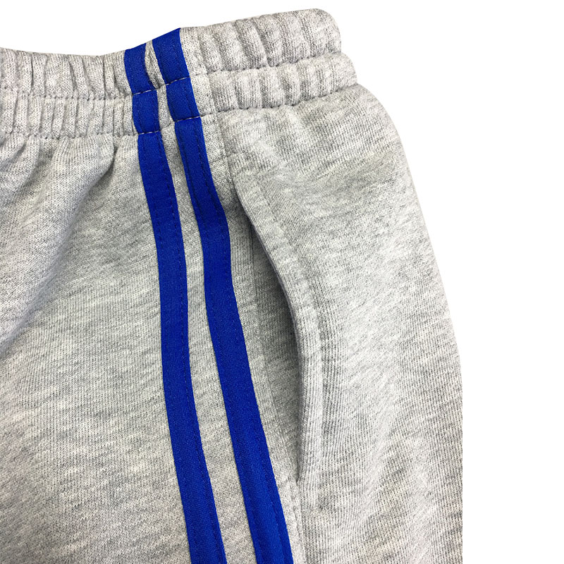 Tùy chỉnh mùa hè siêu mỏng cotton màu xám với 2 đồng phục thể thao thẳng màu xanh sapphire quần quần rộng - Đồng phục trường học / tùy chỉnh thực hiện quần áo trẻ em hàn quốc