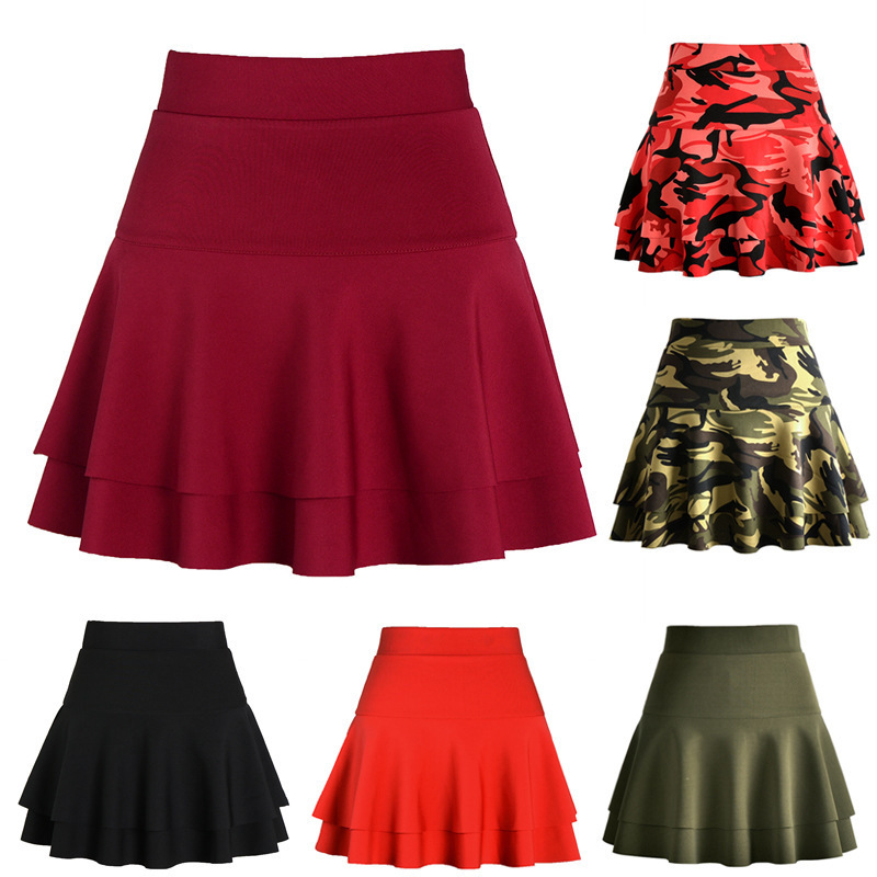 Square dance Double cake Skirt Army Green Camouflage Water Soldier Dance Dresses Anti Walking Light High Waist Gibat Latin Dance Dress