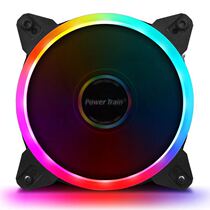 Magic LED case fan 12CM desktop computer host mute RGB discoloration Aurora Solar Eclipse cooling fan