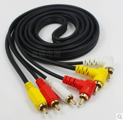Akihabara 彀 Wourt Three -Color Line RCA Lotus AV Audio Video Cable находится прямо, чтобы заживать DVD -набор -Top Box DVD