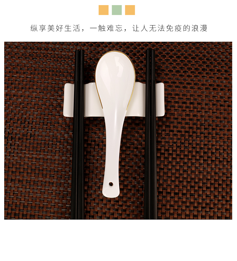 Home pure white ceramic chopsticks chopsticks pillow hotels and high - grade chopsticks rack spoon light key-2 luxury up phnom penh ipads China chopsticks holder