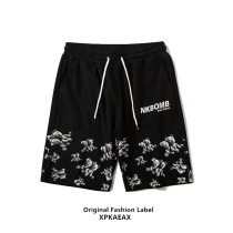 XPKAEAX Original Tide Card Little Bear Printed Shorts Male 2021 New Summer State Tide 100 Hitch Loose 50% Pants