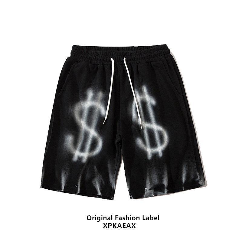 XPKAEAX Original Tide Diablo Shorts 2021 New Summer Breakfast Breakfast Street Sports Five - Scale