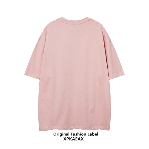 Оригинальная мультяшная парная одежда для влюбленных, брендовая футболка для отдыха, в американском стиле, короткий рукав, оверсайз