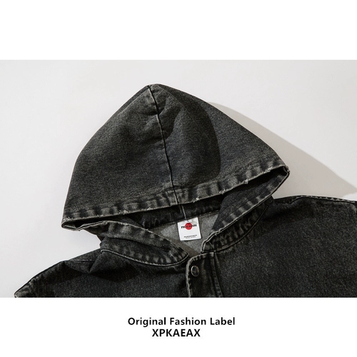 Tide, оригинальный пластырь, джинсовый жилет, толстовка с капюшоном без рукавов, с вышивкой, в американском стиле