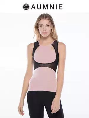Canadian AUMNIE Aomini Yoga Clothing Women's Sports Fitness Top Mesh Gauze Hollow Slim Rock Vest