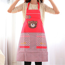 Korean version of cute cartoon bear apron anti-fouling and anti-oil fashion cute multi-color optional sleeveless apron