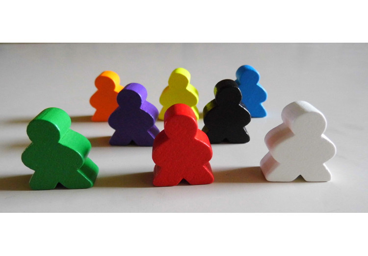 meeple mibao table tours accessories Colour small people tagged with pawn young children teaching aids 8 packs