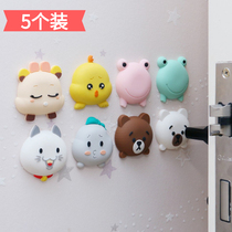 Door handle anti-collision mat refrigerator door rear silicone door lock anti-collision patch mute wall pad door stop wall anti-bump protection