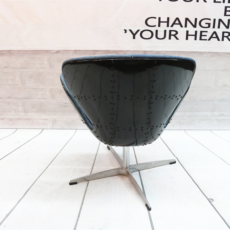 Thời trang Bắc Âu đơn giản ghế thiên nga phòng chờ ghế căn hộ nhỏ sáng tạo sofa da giản dị - Đồ gỗ ngoài trời ghế picnic