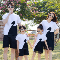 Different kind of pro-submount summer clothing 2022 new short sleeve t foreign gas mother-daughter dress a three-point girl dress