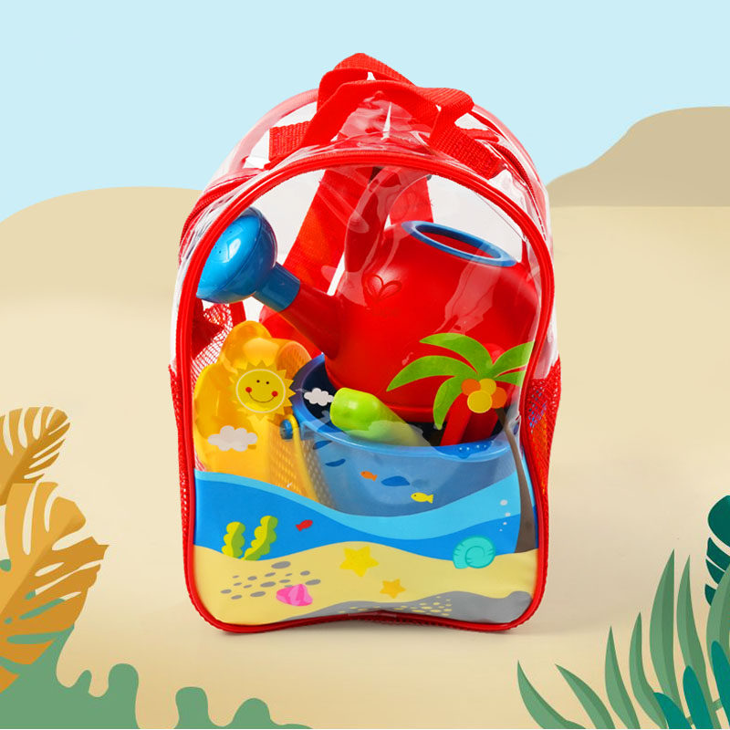 Hape enjoy beach toy set 2-4 years old baby kettle shovel and small bucket play sand digging sand model set