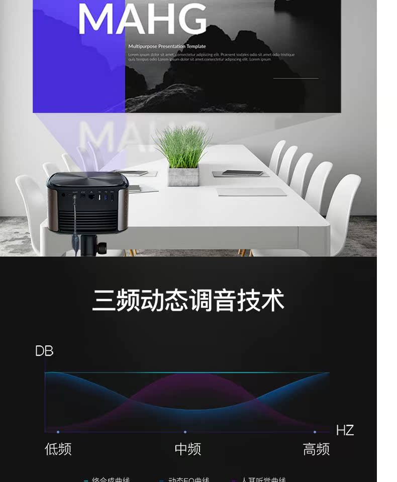 Nut máy chiếu V9 wifi nhà không dây rạp hát tại nhà 3D văn phòng nhỏ tiện lợi điện thoại di động ban ngày đầu tư trực tiếp bằng giọng nói thông minh không có màn hình TV J7 nâng cấp máy chiếu 4K HD 1080p