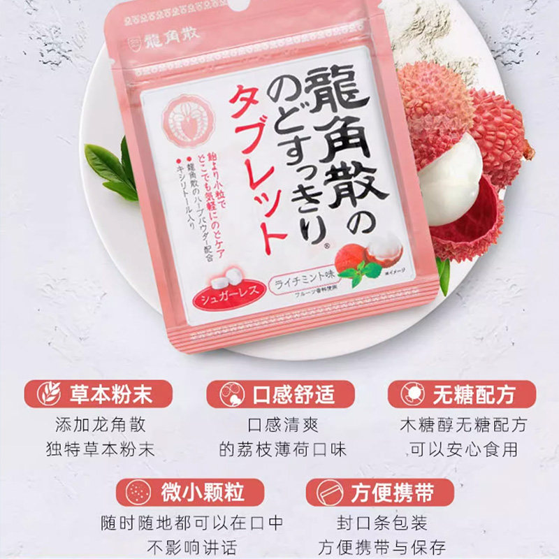 Japanese Imported Ryukakusan Sugar-Free Mint Candy Snacks Throat Lozenges Cooling Throat Candy Tablets