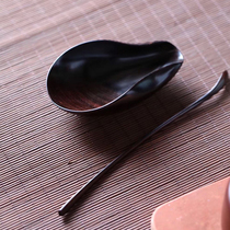 Red and sour tea tea set kung fu tea set accessories convenient set handmade mahogany solid wood tea lotus tea spoon tea shovel tea