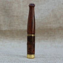Hainan Huanghuali filter circulation type mahogany solid wood thickness double use cigarette mouth pipe men and womens wooden smoking tools