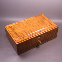 Golden nanmu jewelry jewelry box solid wood quality play bracelet hand jewelry first drawer with mirror luxury decoration storage box