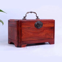 Red acid chrytocin noodle suitcase double storage box jewelry box cosmetic box jewelry box mahogany solid wood seal box