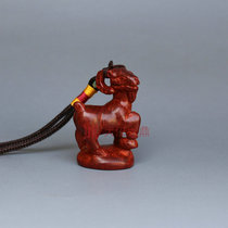 Goat goat pendant put toys Indian leaflet rosewood Mahogany wood carving crafts Zodiac animals