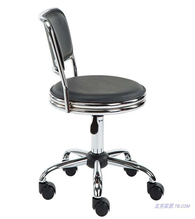 Wheeled office computer chair home small without armrests lifting backrest desk pulley rotating chair simple and comfortable